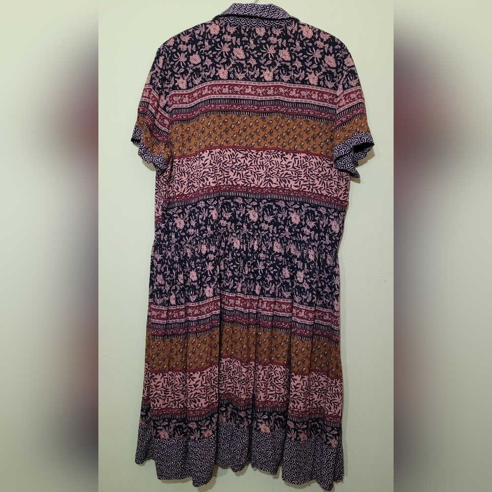 Hazel Anthropologie Patterned Button-down Shirt S… - image 6